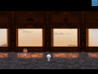 ヴリトラの宝~体験版~のゲーム画面「壁に刻まれているのはいったい・・」