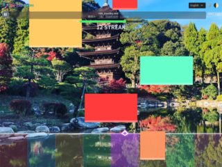 Zip Zap Notesのゲーム画面「プレイ画面・遠近感なし」
