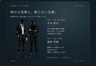 現代百物語 — ふたりの怪異録 —のゲーム画面「キャラクター紹介」