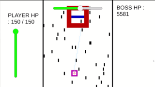Over Speed BulletHellのゲーム画面「第三弾幕。第二弾幕の使いまわし」