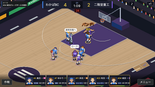 バスケ無法地帯のゲーム画面「試合画面」