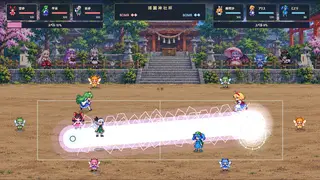 幻想郷ドッジボール 博麗霊夢杯のゲーム画面「スペルが飛び交う3対3のドッジボール。」