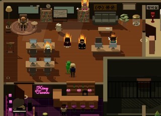 nojo.clubのゲーム画面「オフィス。みんな机で作業しています」