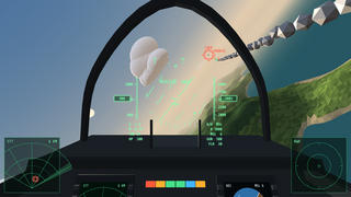CORNER VELOCITYのゲーム画面「基本のプレイ画面。コックピット視点。」