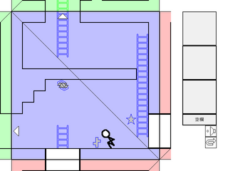 六面体からの脱出のゲーム画面「青の部屋」