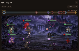 ADVENTURE PROTOCOLのゲーム画面「戦闘画面です。速度順に行動します」
