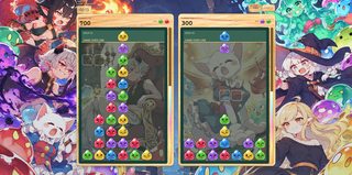 SLIME POP 2のゲーム画面「2P対戦モード」