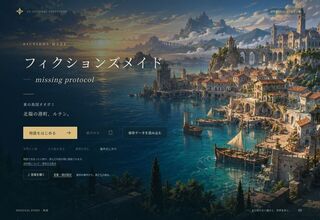 フィクションズメイド ～ missing protocol ～（試作版）のゲーム画面「港町ルテンから始まる物語」